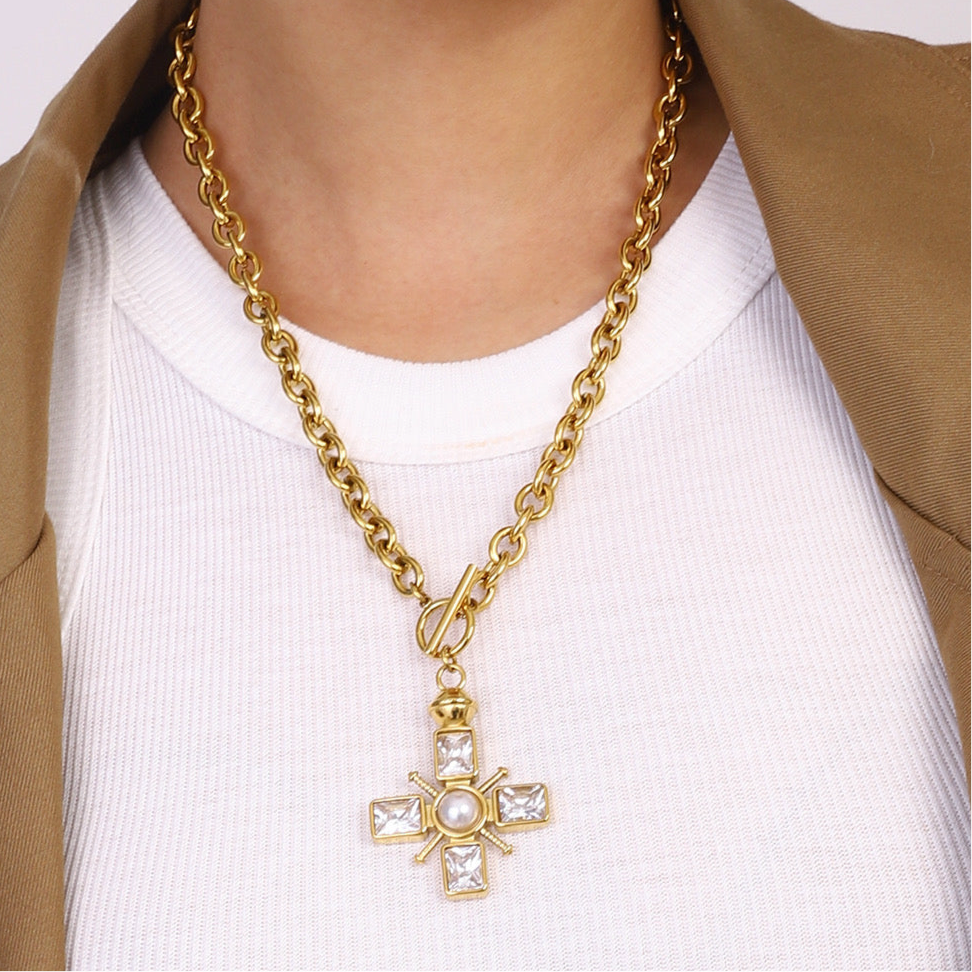 Valencia Cross Necklace
